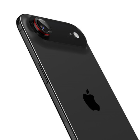 Spigen Optik Pro L-Series Glas.TR EZ Fit 2-Pack - Szkło ochronne na obiektyw do iPhone Air (2 szt.) (Black / Red )