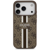 Guess 4G Printed Stripes MagSafe - Etui iPhone 17 Pro (brązowy)
