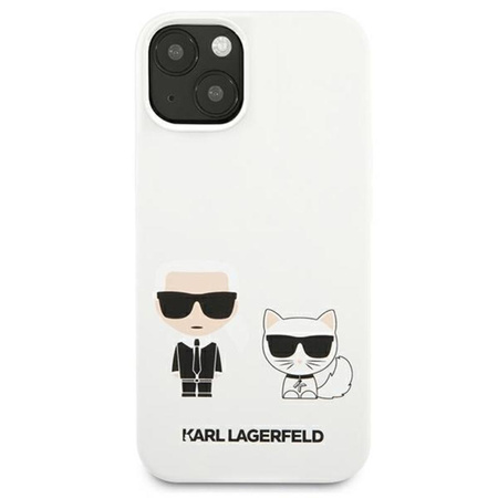 Karl Lagerfeld Silicone Karl & Choupette - Etui iPhone 13 (biały)