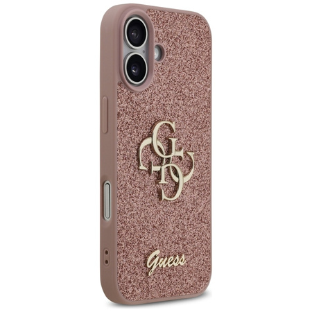 Guess Fixed Glitter Big 4G - Etui iPhone 17 (różowy)