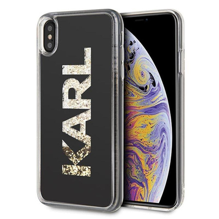 Karl Lagerfeld Logo Karl - Etui iPhone Xs Max (Gold Glitter)