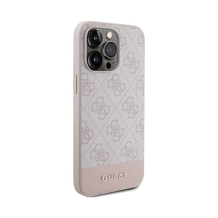 Guess 4G Bottom Stripe Collection - Etui iPhone 15 Pro Max (różowy)