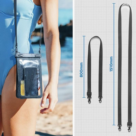 Spigen A603 Universal Waterproof Case - Etui wodoodporne do smartfonów do 6.9" (Black)