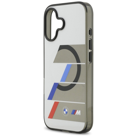 BMW M IML Metal Buttons Tricolor Lines MagSafe - Etui iPhone 17 (antracyt)