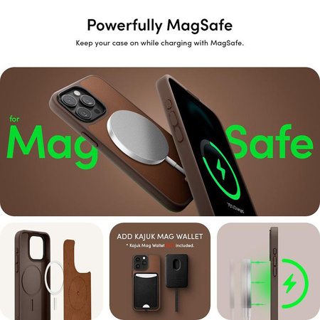 Spigen Cyrill Kajuk Mag MagSafe - Etui do iPhone 15 Pro (Saddle Brown)