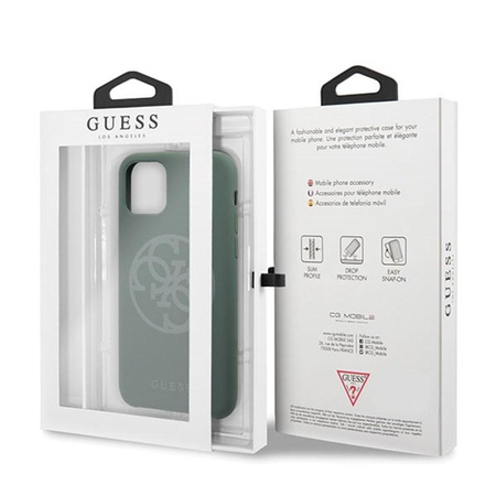 Guess Silicone 4G Tone to Tone - Etui iPhone 11 Pro Max (khaki)