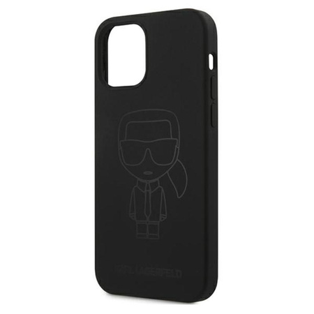 Karl Lagerfeld Silicone Ikonik Outline - Etui iPhone 12 / iPhone 12 Pro (czarny)