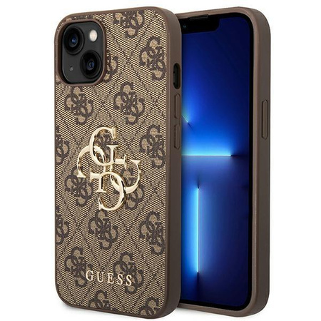 Guess 4G Big Metal Logo - Etui iPhone 14 Plus (brązowy)