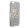 Guess Circle Glitter 4G - Etui iPhone SE 2020 / 8 / 7 (Light Grey)