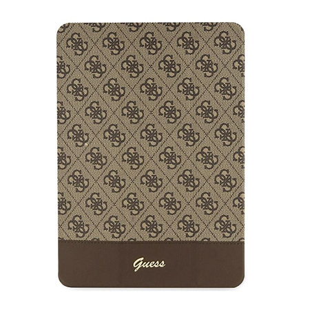 Guess 4G Stripe Allover - Etui iPad 10.2" (2021-2019) (Brązowy)
