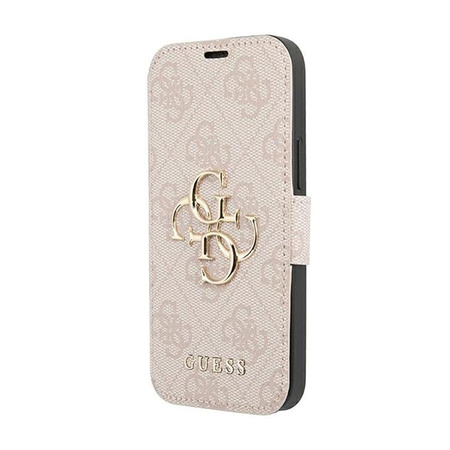 Guess Booktype 4G Big Metal Logo - Etui iPhone 13 Pro Max (różowy)