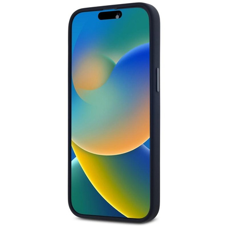 Karl Lagerfeld Silicone Shadow Metal Initial MagSafe - Etui do iPhone 15 Pro (czarny)