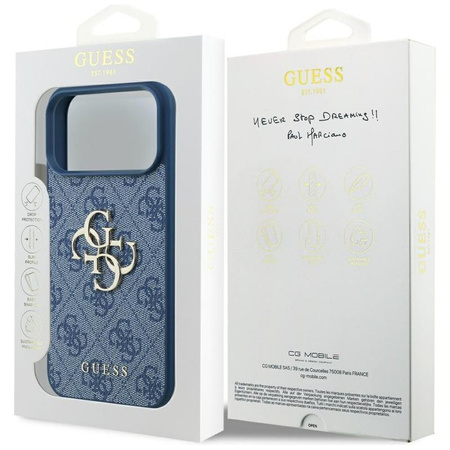 Guess 4G Big Logo - Etui iPhone 17 Pro Max (niebieski)