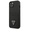 Guess Saffiano Double Card Triangle - Etui iPhone 13 (czarny)