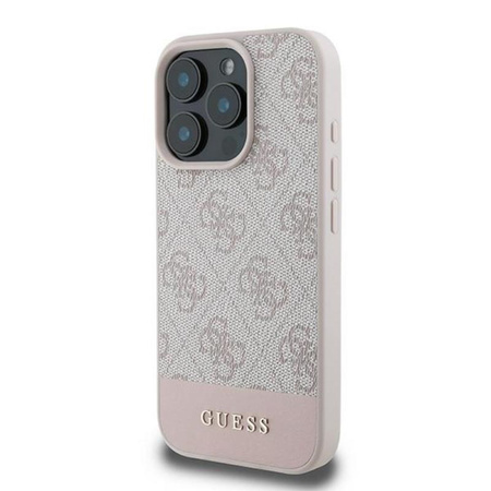 Guess 4G Bottom Stripe - Etui iPhone 16 Pro Max (różowy)
