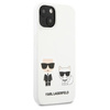 Karl Lagerfeld Silicone Karl & Choupette - Etui iPhone 13 mini (biały)