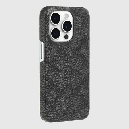 Coach Slim Wrap Signature C Case - Etui iPhone 15 Pro (Charcoal)