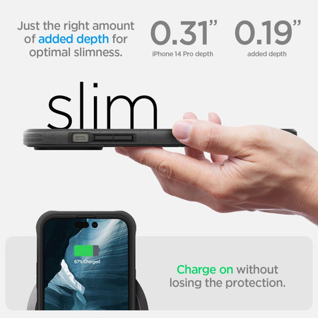 Spigen Mag Geo Armor 360 MagSafe – Etui do iPhone 14 Pro (Czarny)