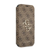 Guess Booktype 4G Big Metal Logo - Etui iPhone 13 Pro Max (brązowy)