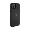 Mercedes Crossed Lines Pattern Leather MagSafe - Etui iPhone 15 (czarny)