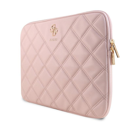 Guess Quilted 4G Sleeve - Etui na notebooka 13" / 14" (różowy)