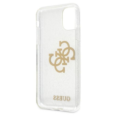 Guess Glitter 4G Big Logo - Etui iPhone 11 (przezroczysty)