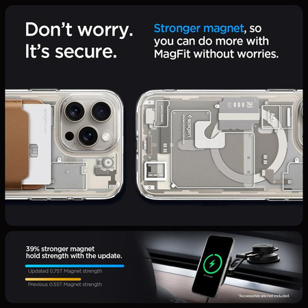 Spigen Ultra Hybrid Mag MagSafe - Etui do iPhone 15 Pro Max (Zero One Natural Titanium)
