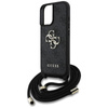 Guess 4G Big Logo Cord Strap Crossbody - Etui do iPhone 16 (czarny)