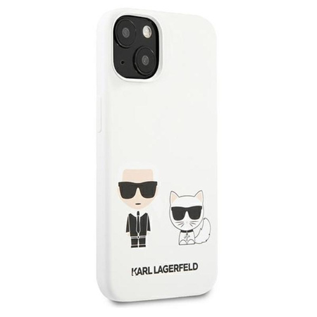 Karl Lagerfeld Silicone Karl & Choupette - Etui iPhone 13 (biały)