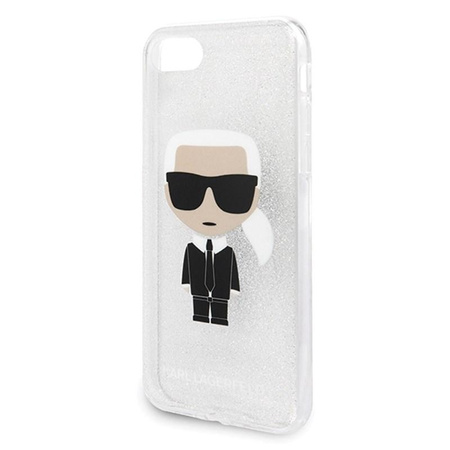 Karl Lagerfeld Iconic Karl - Etui iPhone SE 2020 / 8 / 7 (Silver Glitter)
