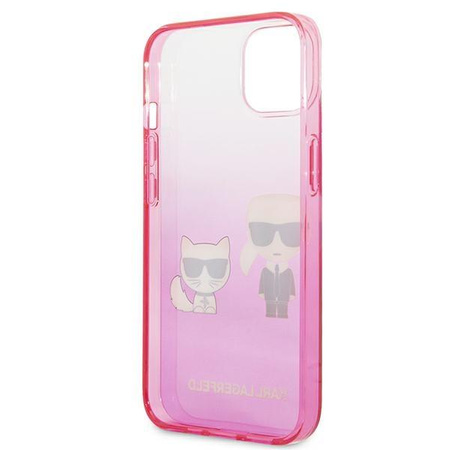 Karl Lagerfeld Gradient Ikonik Karl & Choupette - Etui iPhone 13 (różowy)