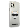 Karl Lagerfeld Choupette Head Glitter - Etui iPhone 12 / iPhone 12 Pro (srebrny)