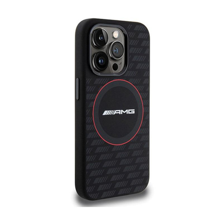 AMG Silicone Carbon Pattern MagSafe - Etui iPhone 15 Pro (czarny)