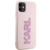 Karl Lagerfeld 3D Rubber Glitter Logo - Etui iPhone 11 (Różowy)
