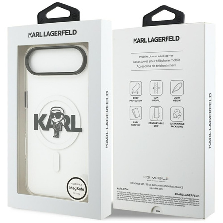 Karl Lagerfeld IML Karl Sketch Logo MagSafe - Etui iPhone Air (przezroczysty)