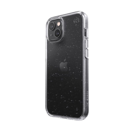 Speck Presidio Perfect-Clear with Glitter - Etui iPhone 13 z powłoką MICROBAN (Clear/Platinum Glitter)