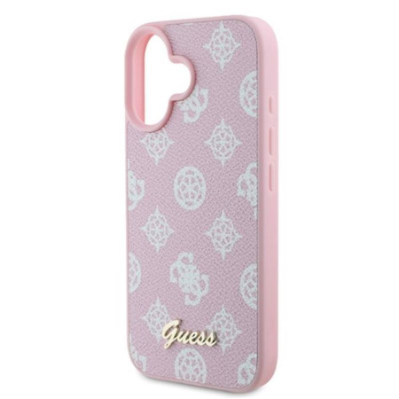 Guess Peony Script MagSafe - Etui iPhone 16 (różowy)