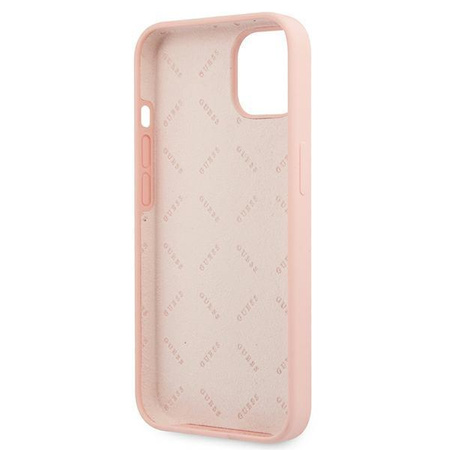 Guess Silicone 4G Big Logo - Etui iPhone 13 (różowy)