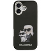 Karl Lagerfeld IML Aquarelle Karl & Choupette & Logo MagSafe - Etui iPhone 17 (czarny)