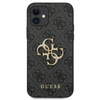 Guess 4G Big Metal Logo - Etui iPhone 12 mini (szary)