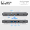 Spigen LD204H Laptop Stand Hub - Podstawka / stojak pod laptopa z Hubem 6 w 1 (Space Grey)