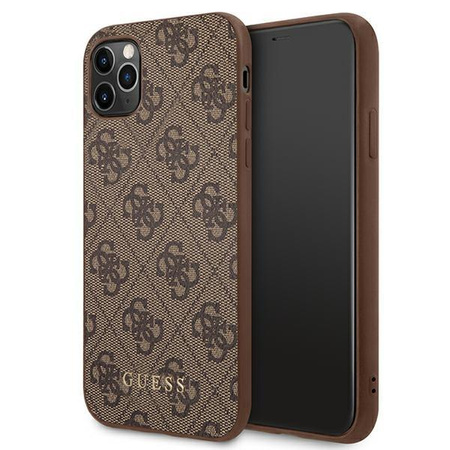 Guess 4G Metal Gold Logo – Etui iPhone 11 Pro (brązowy)
