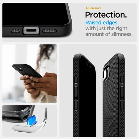 Spigen Liquid Air - Etui do iPhone 16e (Matte Black)