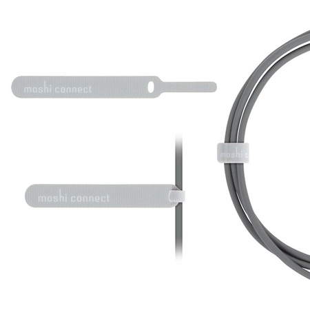 Moshi Lounge Q Wireless Charging Stand – Bezprzewodowa ładowarka indukcyjna Qi do iPhone i Android 15W (Nordic Gray)