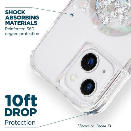 Case-Mate Karat MagSafe - Etui iPhone 14 zdobione masą perłową (A Touch of Pearl)
