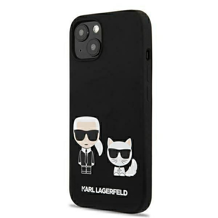 Karl Lagerfeld Slilicone Karl & Choupette Magsafe - Etui iPhone 13 (czarny)