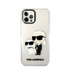 Karl Lagerfeld IML Glitter NFT Karl & Choupette - Etui iPhone 12 / iPhone 12 Pro (przezroczysty)