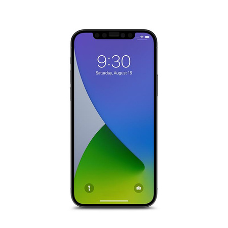 Moshi iVisor AG - Matowa folia ochronna na ekran iPhone 12 / iPhone 12 Pro (czarna ramka)