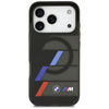 BMW M IML Metal Buttons Tricolor Lines MagSafe - Etui iPhone 17 Pro Max (czarny)