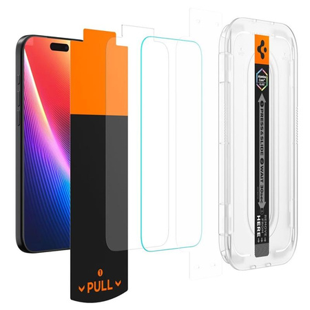 Spigen GLAS.TR EZ Fit Pro Privacy - Szkło hartowane z filtrem prywatyzującym do iPhone 17 / 17 Pro / 16 Pro